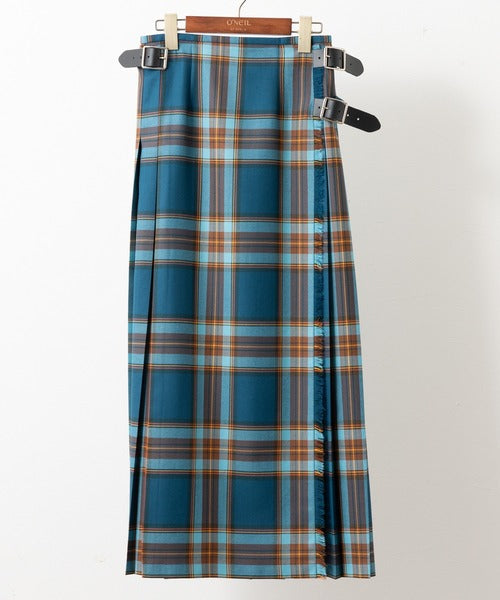 DOUBLE WIDE BELT KILT WRAP SKIRT