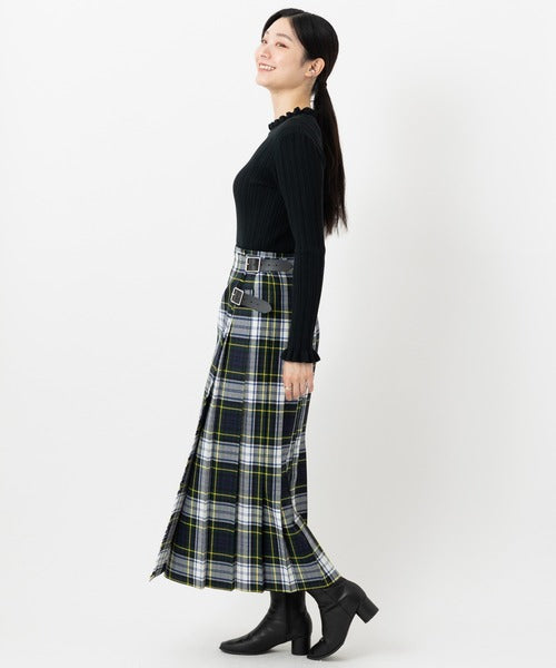 DOUBLE WIDE BELT MODEL KILT WRAP SKIRT