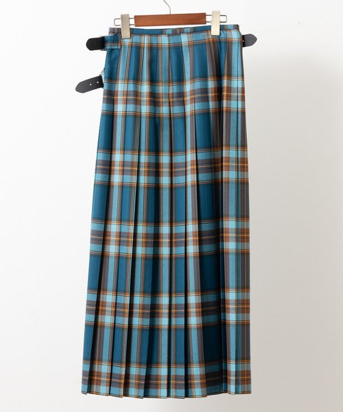 DOUBLE WIDE BELT KILT WRAP SKIRT