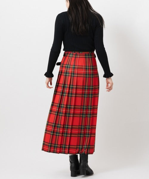 DOUBLE WIDE BELT MODEL KILT WRAP SKIRT