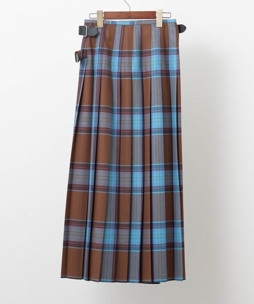 DOUBLE WIDE BELT KILT WRAP SKIRT