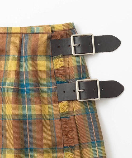 DOUBLE WIDE BELT KILT WRAP SKIRT