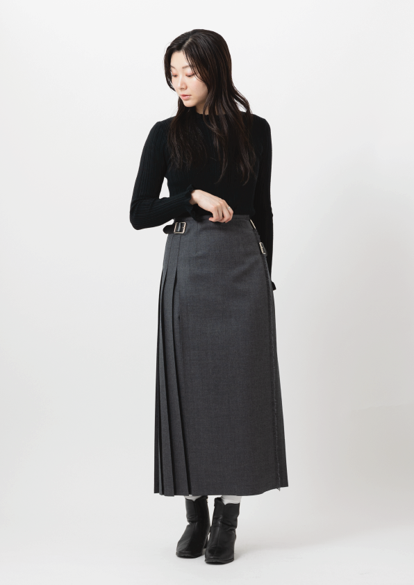 DOUBLE WIDE BELT MODEL KILT WRAP SKIRT