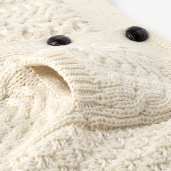 ARAN WOOLLEN MILLS CREW NECK CARDIGAN