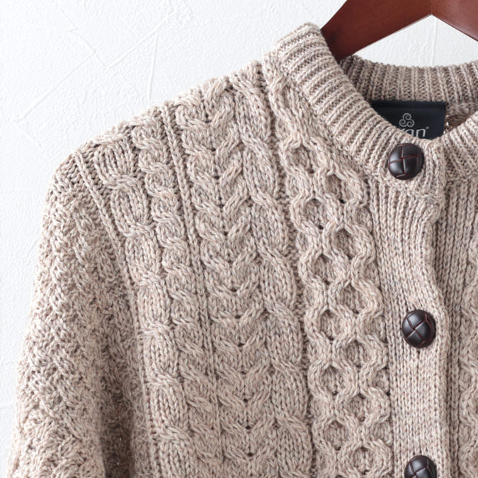 ARAN WOOLLEN MILLS CREW NECK CARDIGAN
